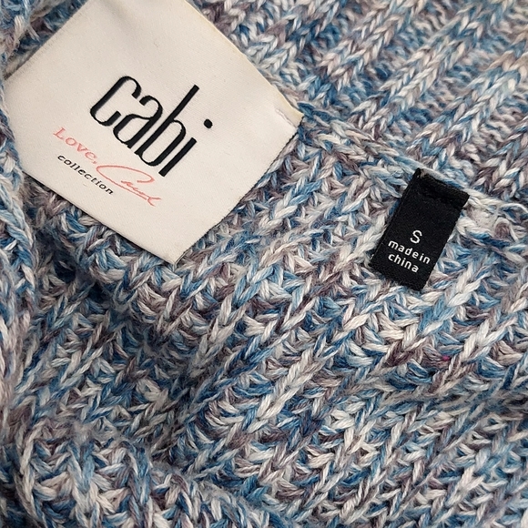 cabi Duster Cardigan Women's Size Small Vest Love Carol Collection Blue Sweater - Picture 6 of 8
